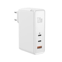 Baseus GaN Mini rychlo nabíjecí adaptér USB + 2x Type-C 120W EU + kabel Xiaobai Type-C/Type-C 100W 1m bílá - CCGAN-J02_b