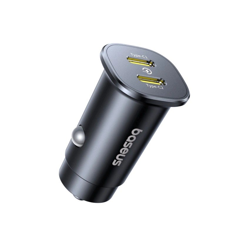 Baseus GoTrip Nabíječka do Auta 2x USB-C 30W Cosmic Black 6932172687243