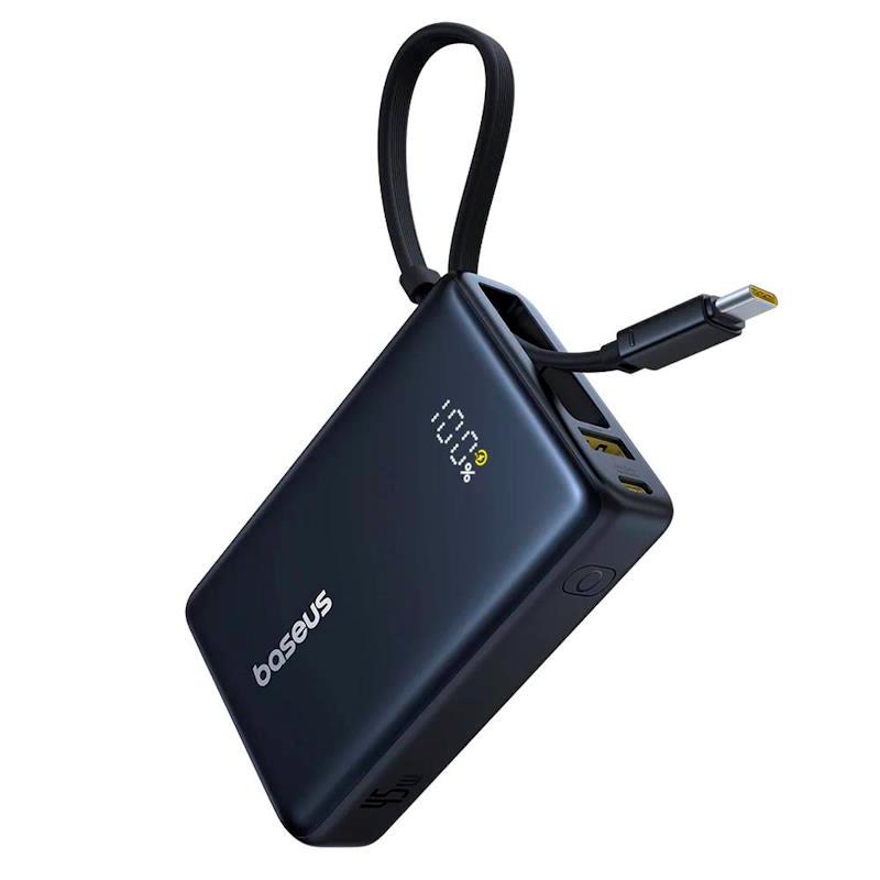 Baseus Powerbanka PicoGo 10000mAh 45W s digitálním displejem a kabelem USB-C černá 6932172678715