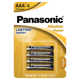 Batéria alkalická, AAA, 1.5V, Panasonic, blister, 4-pack, Alkaline power, cena za 1 ks batérie 5410853039334