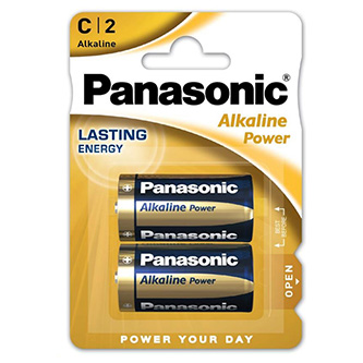 Batéria alkalická, malý monočlánok, C, 1.5V, Panasonic, blister, 2-pack, Alkaline Power