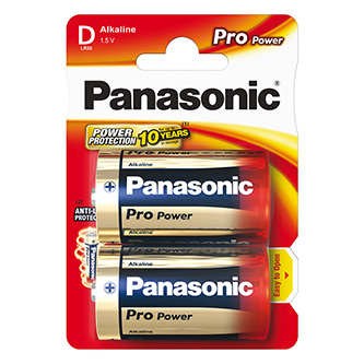 Batéria alkalická, veľký monočlánok, D, 1.5V, Panasonic, blister, 2-pack, Pro Power 215999