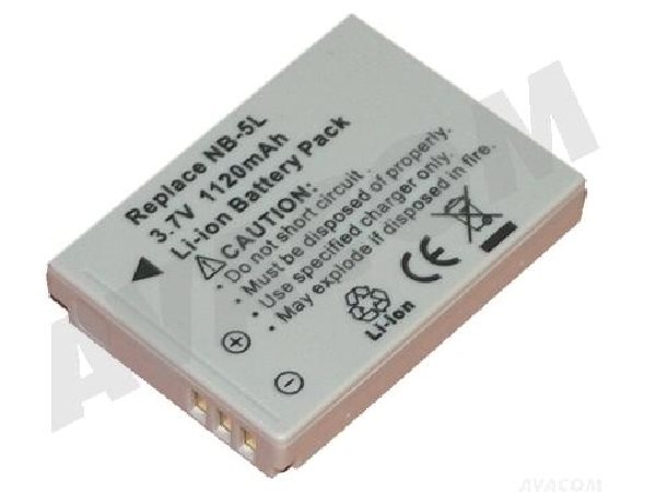 Batéria Avacom Canon NB-5L Li-ion 3.7V 1120mAh 4.1Wh verze 2011 - neoriginální DICA-NB5L-734