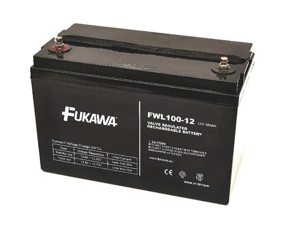 Batéria - FUKAWA FWL 100-12 (12V/100Ah - M8), životnosť 10 rokov