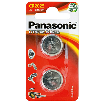 Batéria líthiová, CR2025, 3V, Panasonic, blister, 2-pack