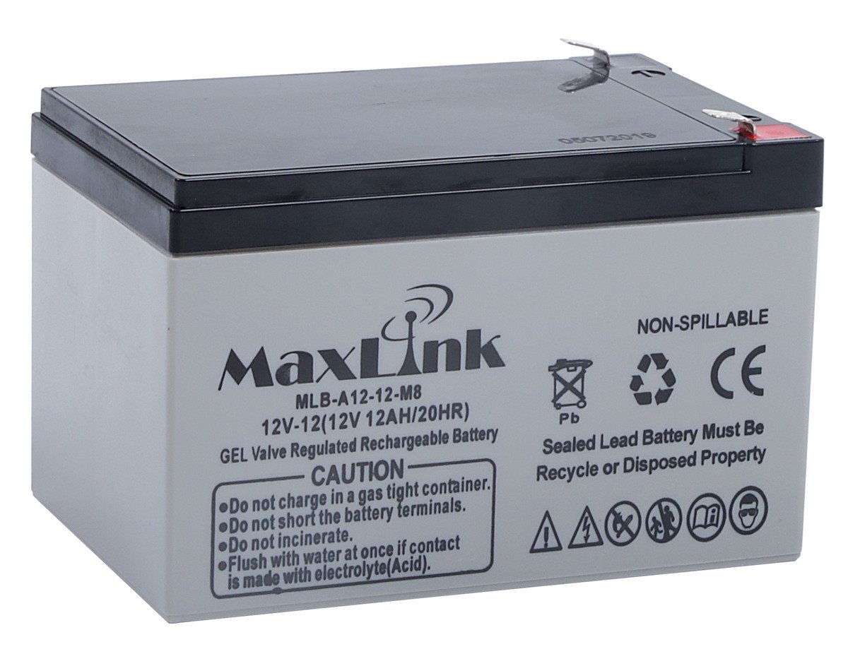 Batéria Maxlink MLB-A12-12 VRLA AGM 12V/12Ah náhrada za RBC4 MS12-12