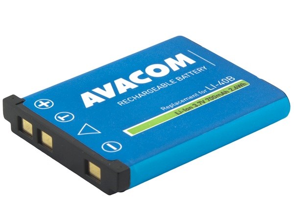 Baterie AVACOM Olympus Li-40B, Li-42B, Fujifilm NP-45, Nikon EN-EL10 Li-Ion 3.6V 700mAh 2.6Wh DIOL-LI40-B700