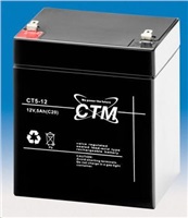Baterie - CTM CT 12-5 (12V/5Ah - Faston 187), životnost 5let CT12-5