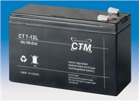 Baterie - CTM CT 12-7L (12V/7Ah - Faston 250), životnost 5let CT12-7L