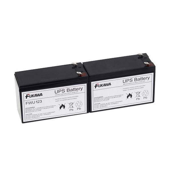 Batérie - FUKAWA FWU-123 sada batérií pre APCRBC123 (12V/7Ah, 2ks)