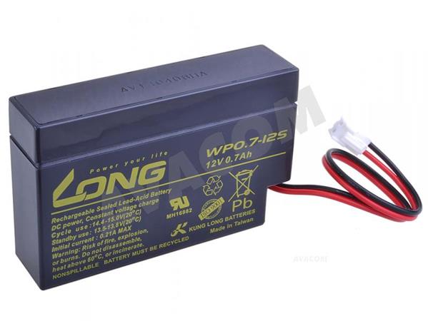 Baterie Long 12V 0,7Ah olověný akumulátor JST PBLO-12V000,7-JST