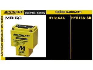 Baterie Motobatt pro motocykly MB16A (17,5Ah, 12V, 2 vývody)