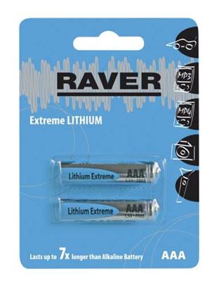 Baterie RAVER 2x AAA LITHIUM 1321112000
