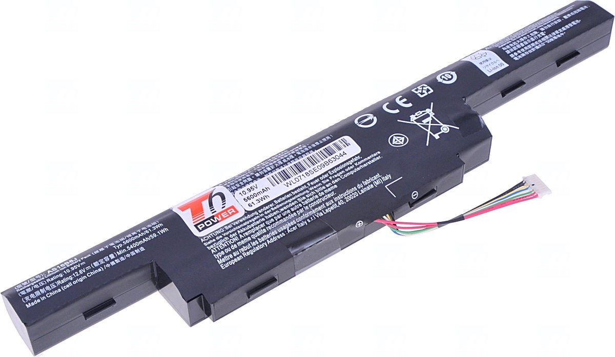 Baterie T6 power Acer Aspire E5-575, E5-774, F5-573, TravelMate P256-G2, 5200mAh, 56Wh, 6cell NBAC0091