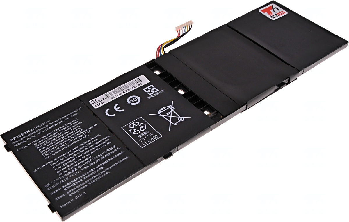 Baterie T6 power Acer Aspire V5-572, V5-472, V7-482, V7-582, R7-572, 3530mAh, 53Wh, 4cell, Li-poly NBAC0084