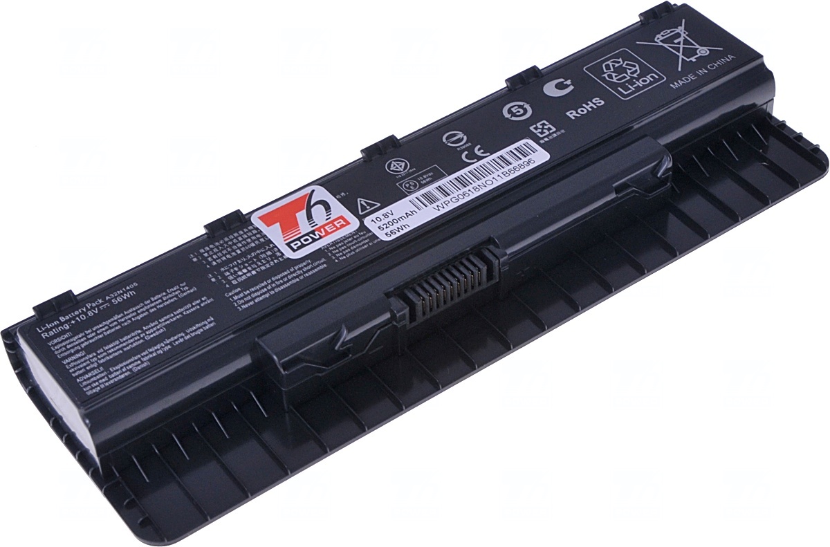 Baterie T6 power Asus G741, G771, R555, R751, N551, N751, G551, GL551, 5200mAh, 56Wh, 6cell NBAS0107