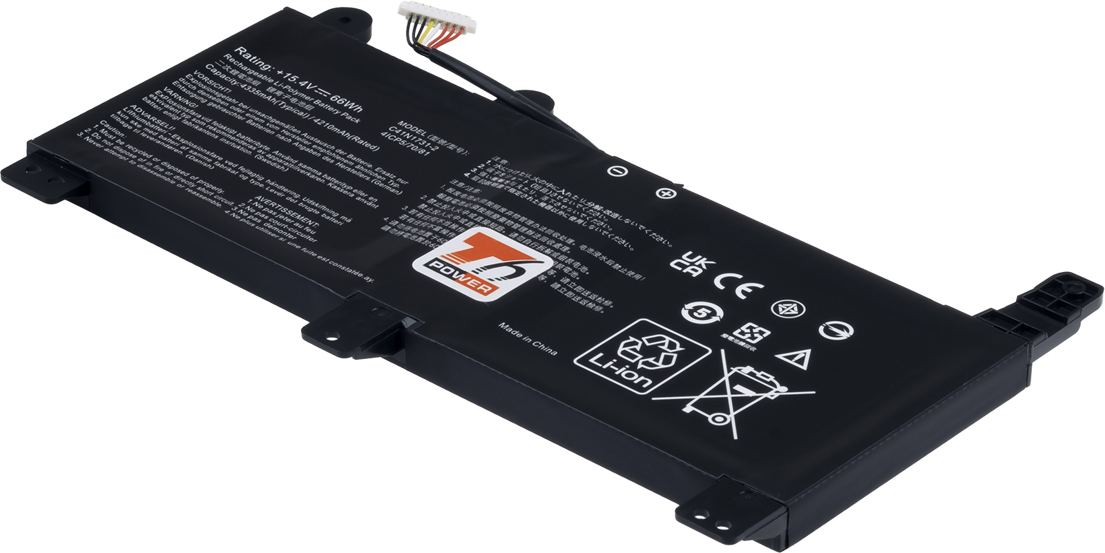 Baterie T6 Power Asus ROG Strix G531GU, G531GV, G731GU, G731GV, 4335mAh, 66Wh, 4cell, Li-poly NBAS0191
