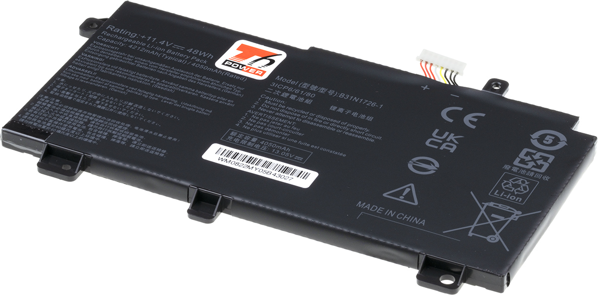 Baterie T6 Power Asus TUF FA506, FX504, FX505, FX506, FX706, 4210mAh, 48Wh, 3cell, Li-pol NBAS0157