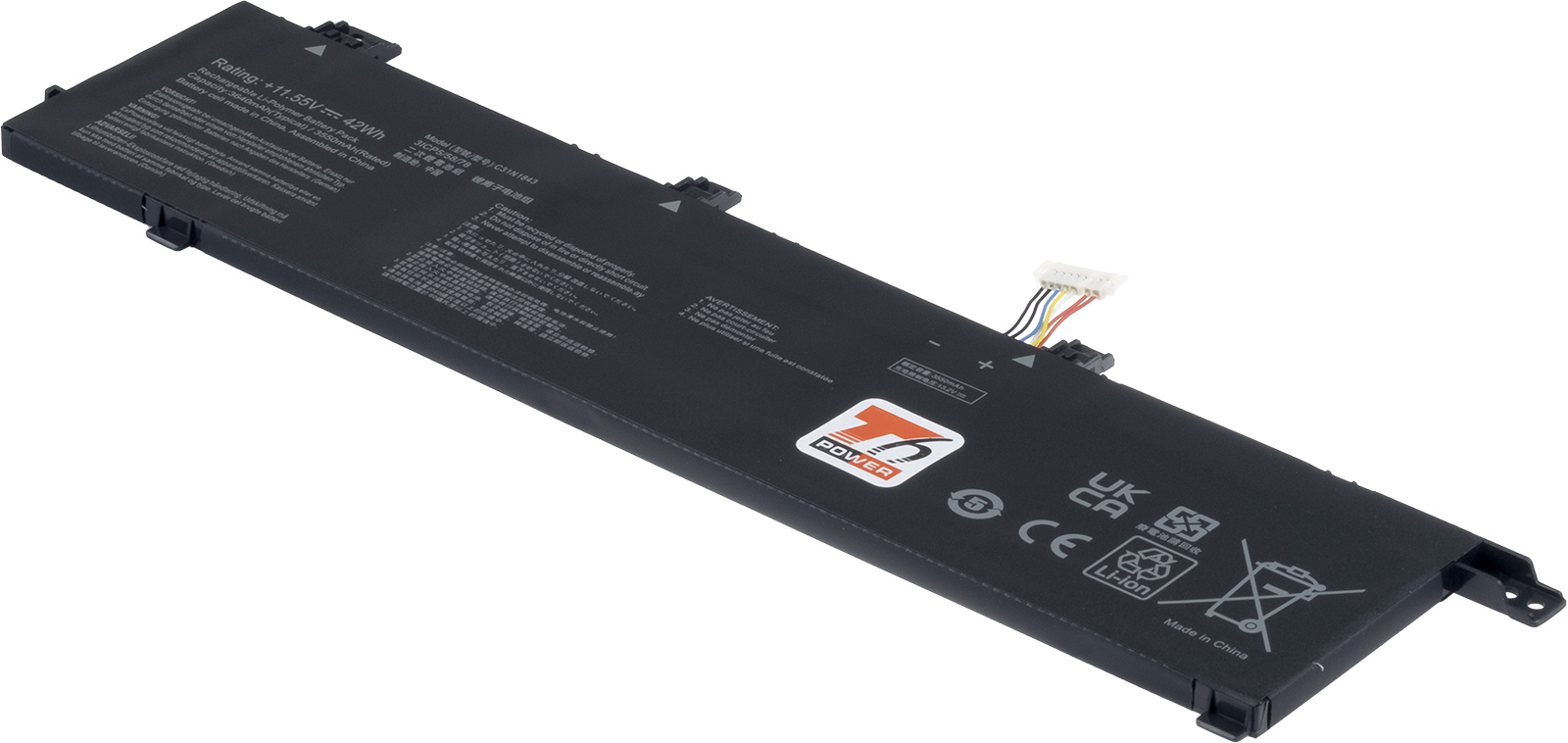 Baterie T6 Power Asus VivoBook S432F, S532F, X432F, X532F, 3640mAh, 42Wh, 3cell, Li-poly NBAS0189