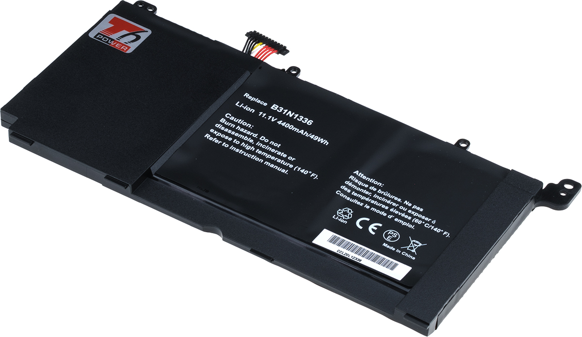 Baterie T6 power Asus VivoBook S551L, R551L, K551L, V551L serie, 4400mAh, 49Wh, Li-pol, 3cell NBAS0143