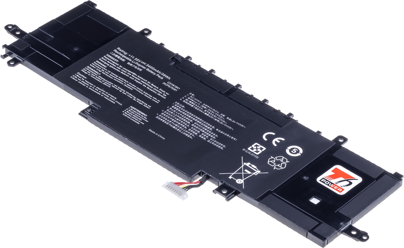 Baterie T6 Power Asus ZenBook 13 UX334, 14 UX434, Flip 14 UX463, 3400mAh, 39Wh, 3cell, Li-pol NBAS0199