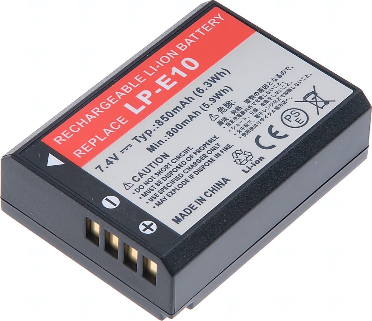 Baterie T6 power Canon LP-E10, 850mAh, černá DCCA0019
