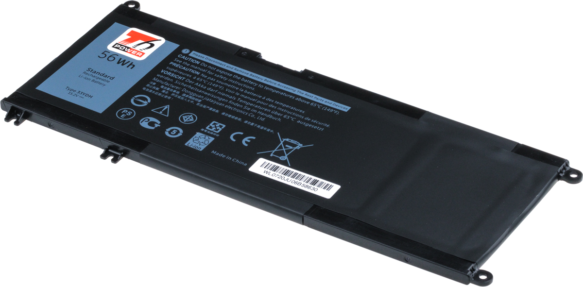Baterie T6 power Dell Insprion 17 7778, 7779, 7577, Latitude 3380, 3680mAh, 56Wh, 4cell, Li-pol NBDE0189