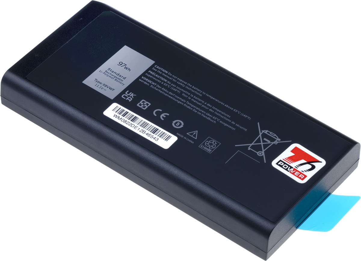 Baterie T6 Power Dell Latitude 14 5404, 5414, 14 7404, 7414 Rugged, 8700mAh, 97Wh, 9cell, Li-ion NBDE0218