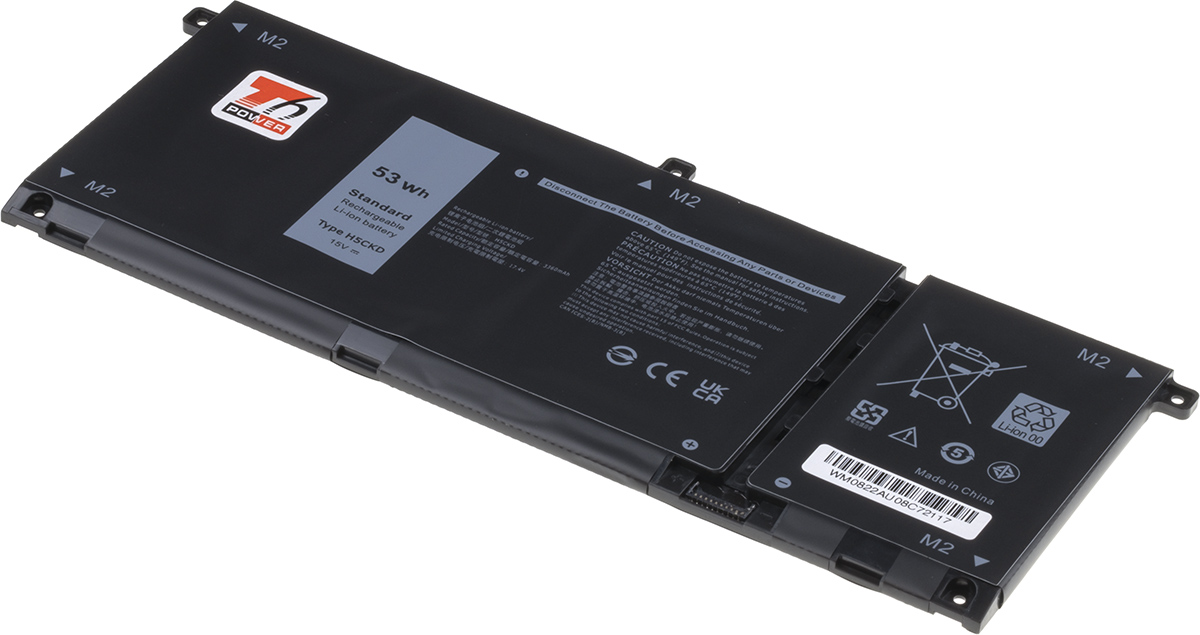 Baterie T6 Power Dell Latitude 3410, 3510, Inspiron 5501, Vostro 5401, 3530mAh, 53Wh, 4cell, Li-pol NBDE0216