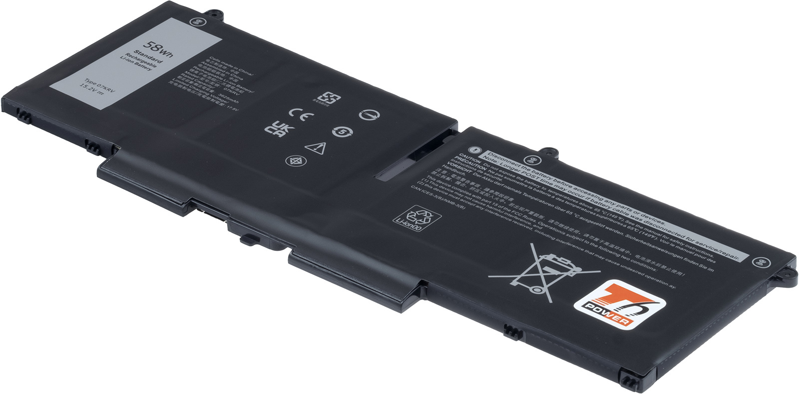 Baterie T6 Power Dell Latitude 5330, 5430, 5530, 7330, 7430, 7530, 3815mAh, 58Wh, 4cell, Li-pol NBDE0243