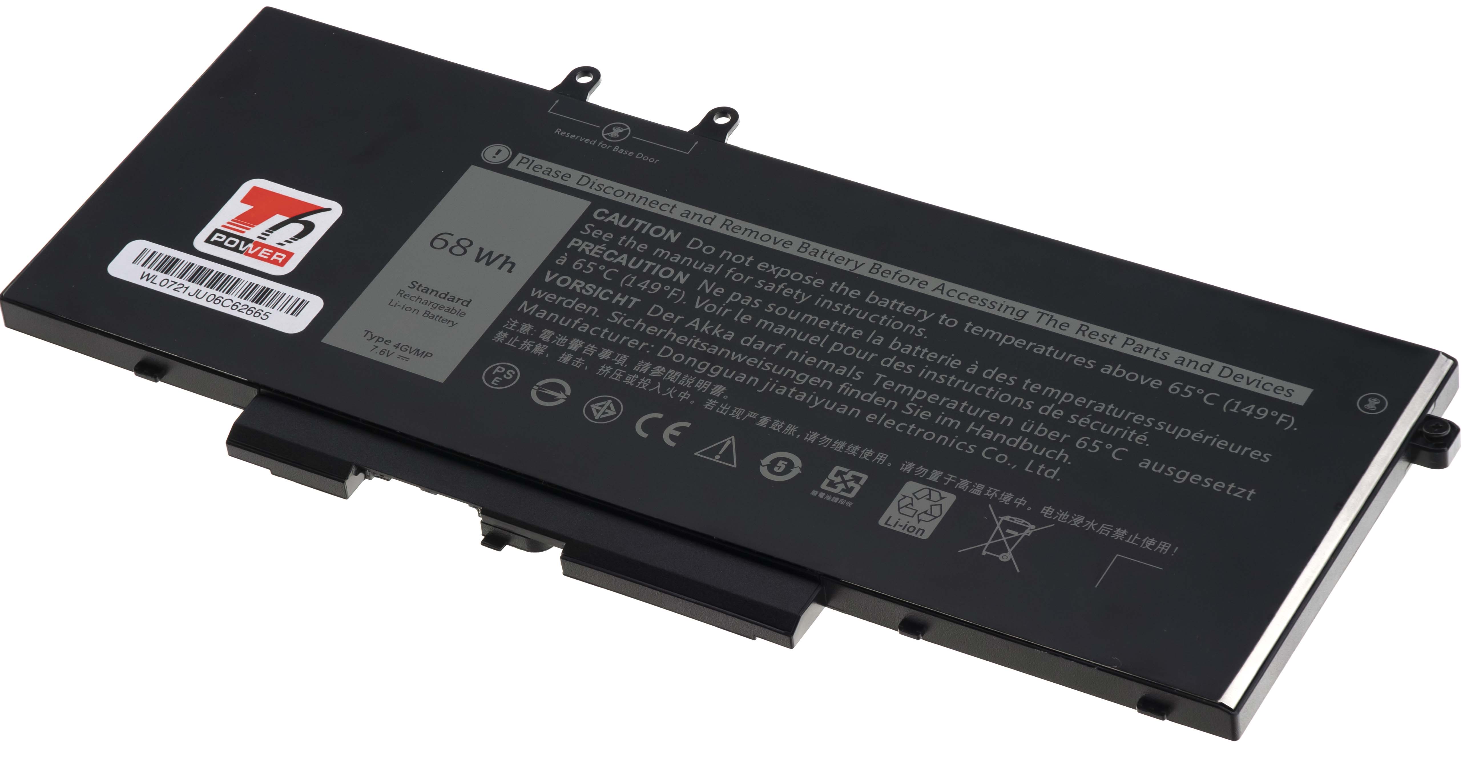 Baterie T6 Power Dell Latitude 5400, 5500, Precision 3540, 8900mAh, 68Wh, 4cell, Li-pol NBDE0202
