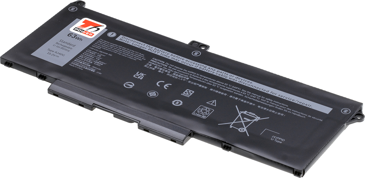 Baterie T6 Power Dell Latitude 5420, 5520, Precision 3560, 4100mAh, 63Wh, 4cell, Li-pol NBDE0223