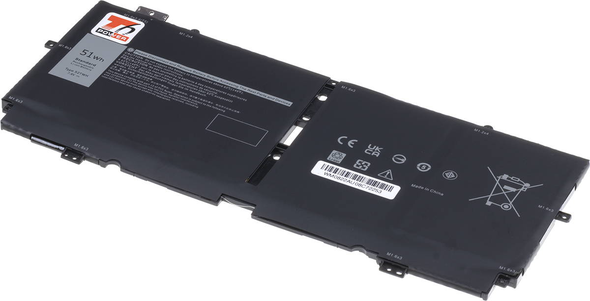 Baterie T6 Power Dell XPS 13 7390 2in1, 6710mAh, 51Wh, 4cell, Li-pol NBDE0215