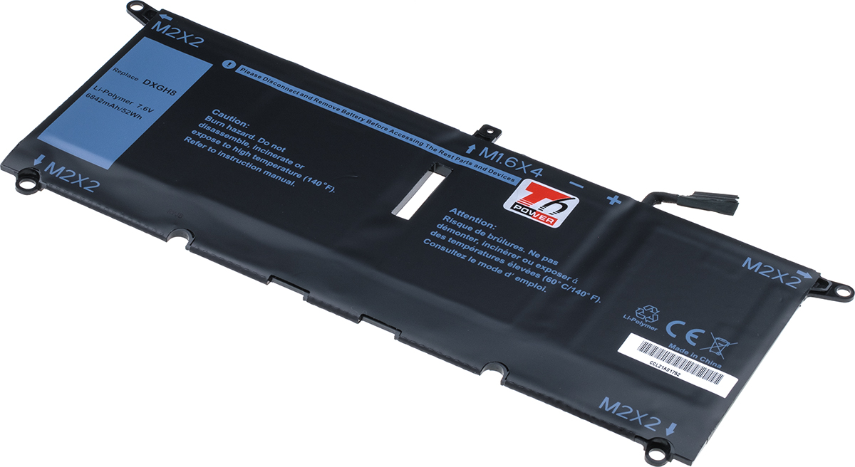 Baterie T6 power Dell XPS 13 9370, 6840mAh, 52Wh, 4cell, Li-pol NBDE0188