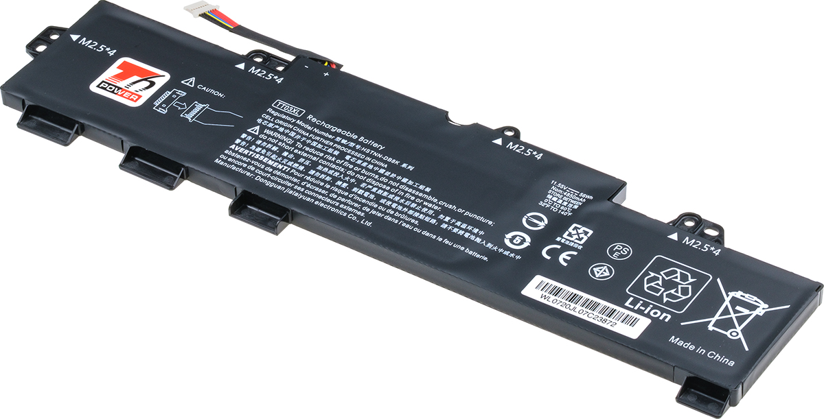 Baterie T6 power HP EliteBook 755 G5, 850 G5, ZBook 15u G5, 4850mAh, 56Wh, 3cell, Li-pol NBHP0161