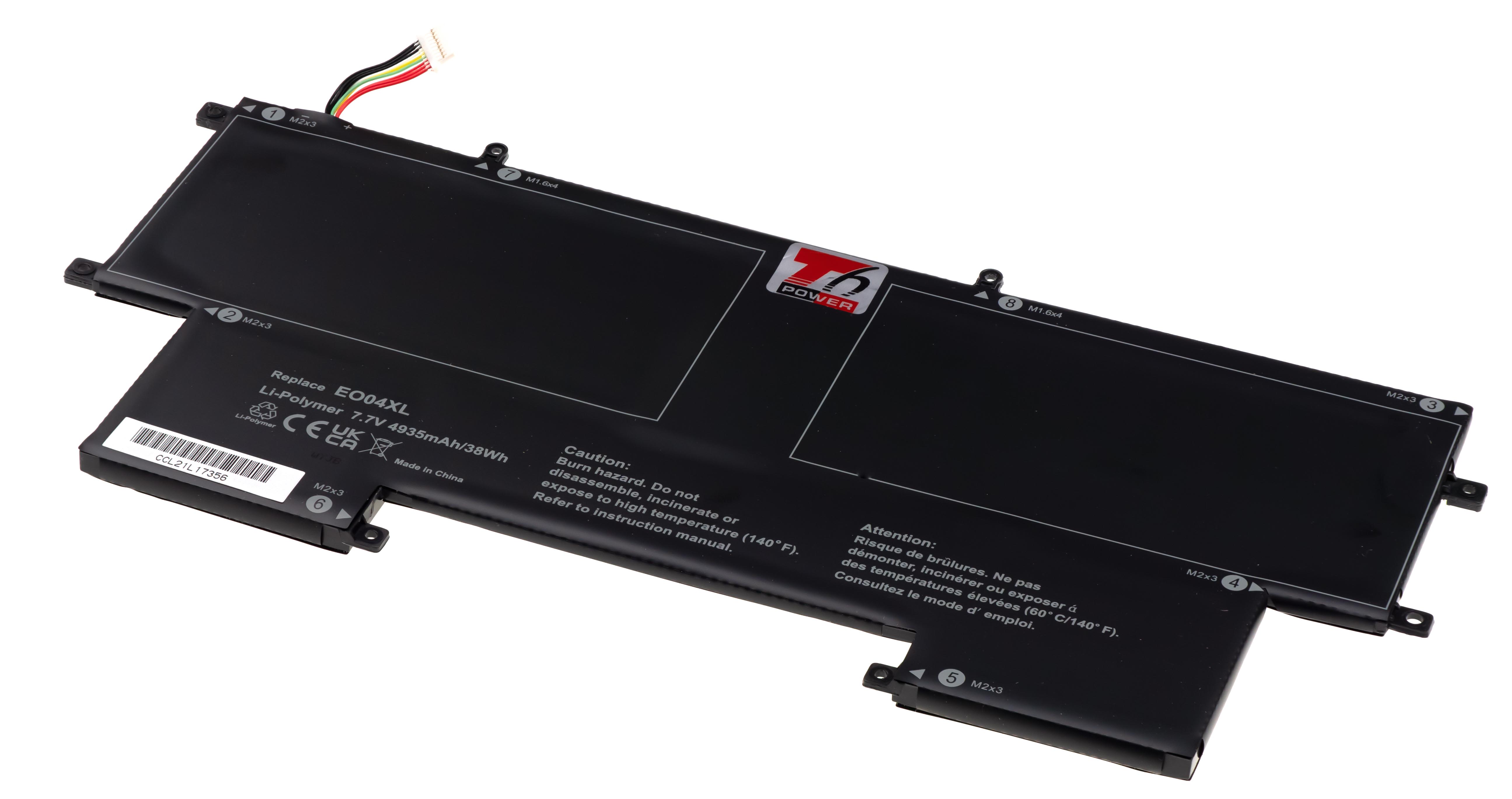 Baterie T6 Power HP EliteBook Folio G1, 4935mAh, 38Wh, 4cell, Li-pol NBHP0187