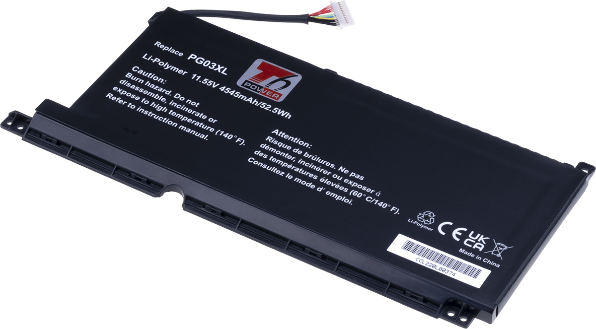 Baterie T6 Power HP Pavilion Gaming 15-dk0000, 15-ec0000, 4545mAh, 52,5Wh, 3cell, Li-pol NBHP0197