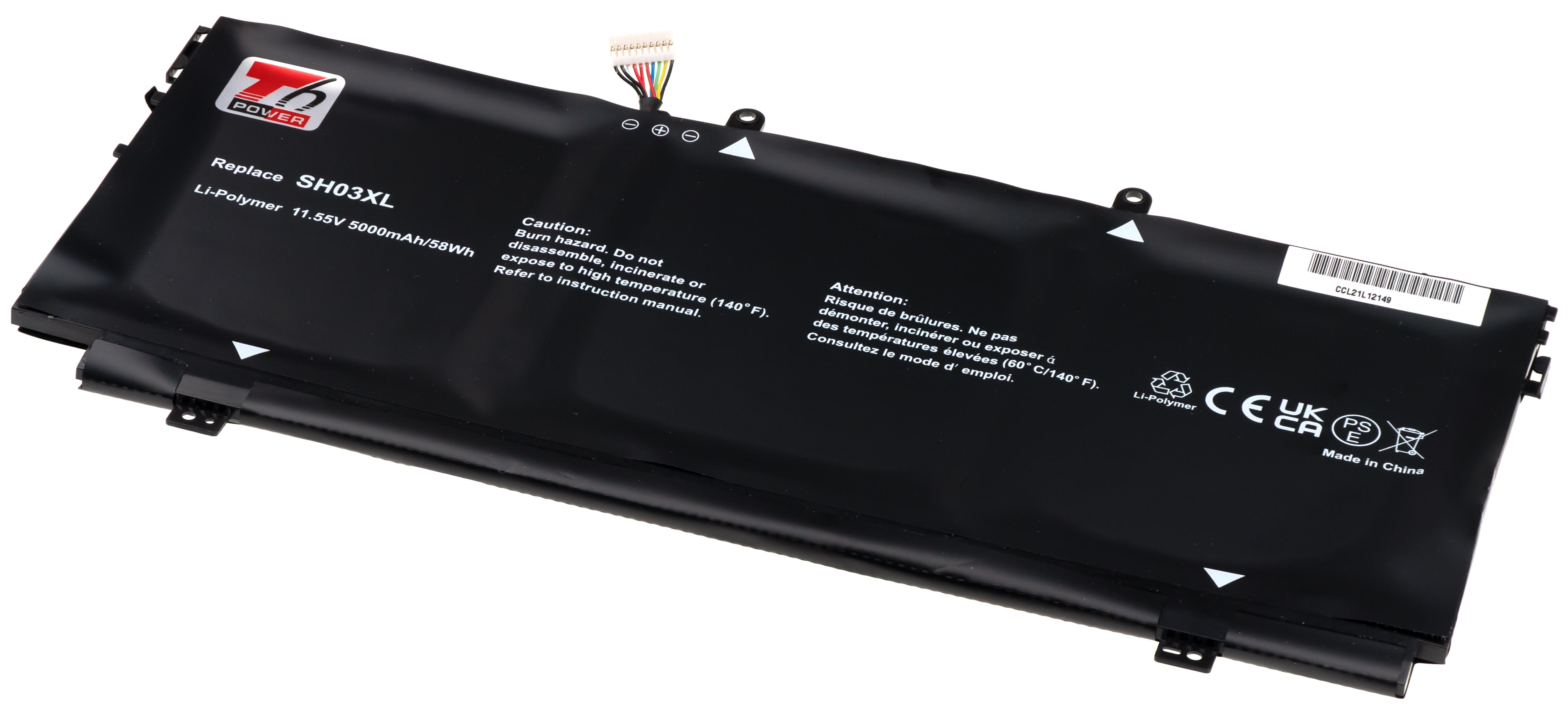 Baterie T6 Power HP Spectre 13-ac000 x360, Spectre 13-w000 x360, 5000mAh, 58Wh, 3cell, Li-pol NBHP0158