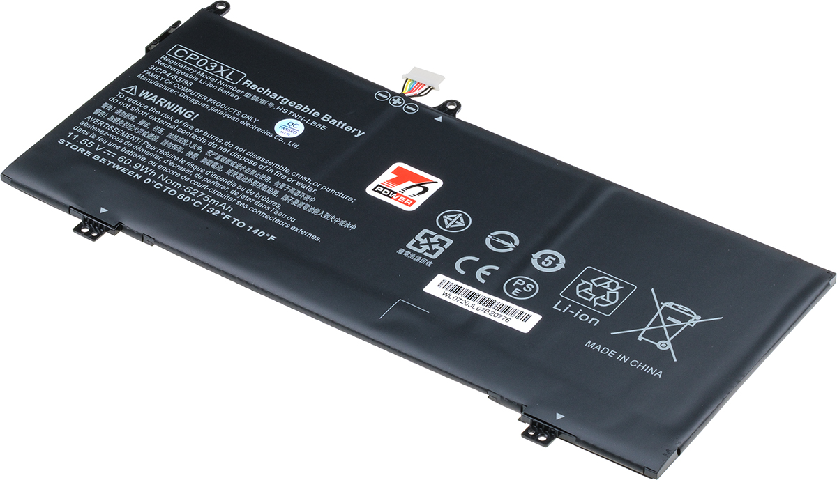 Baterie T6 Power HP Spectre 13-ae000 x360, 13-ae500 x360, 5275mAh, 60Wh, 3cell, Li-pol NBHP0162