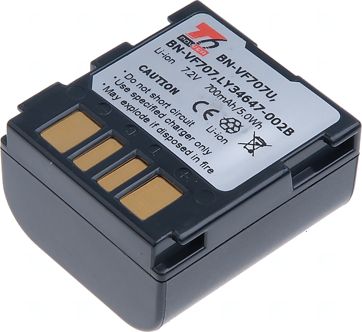 Baterie T6 power JVC BN-VF707U, BN-VF707, 700mAh, šedá VCJV0033