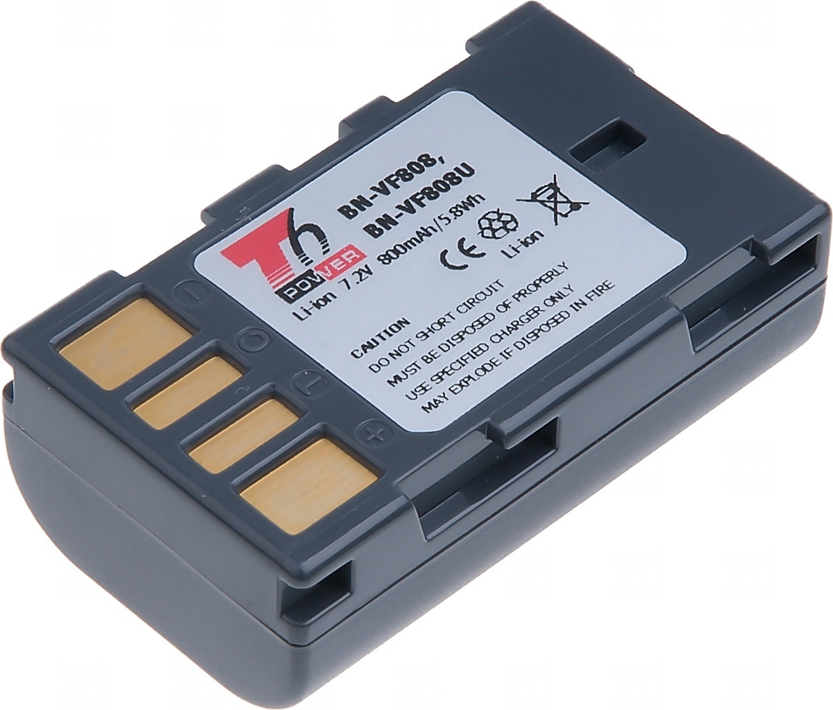 Baterie T6 power JVC BN-VF808, 800mAh, šedá VCJV0045