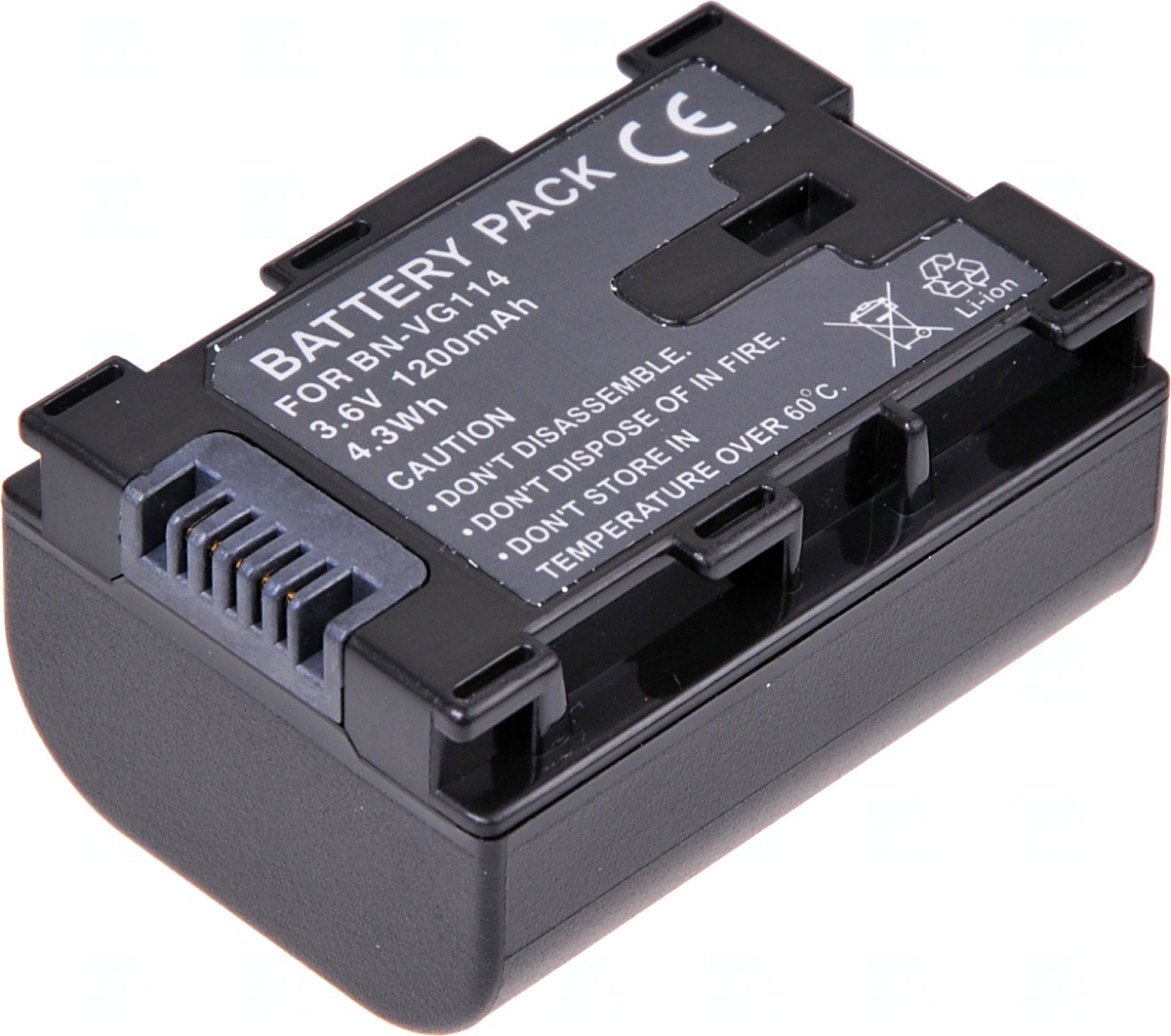Baterie T6 power JVC BN-VG107, BN-VG108, BN-VG114, 1200mAh, černá VCJV0050