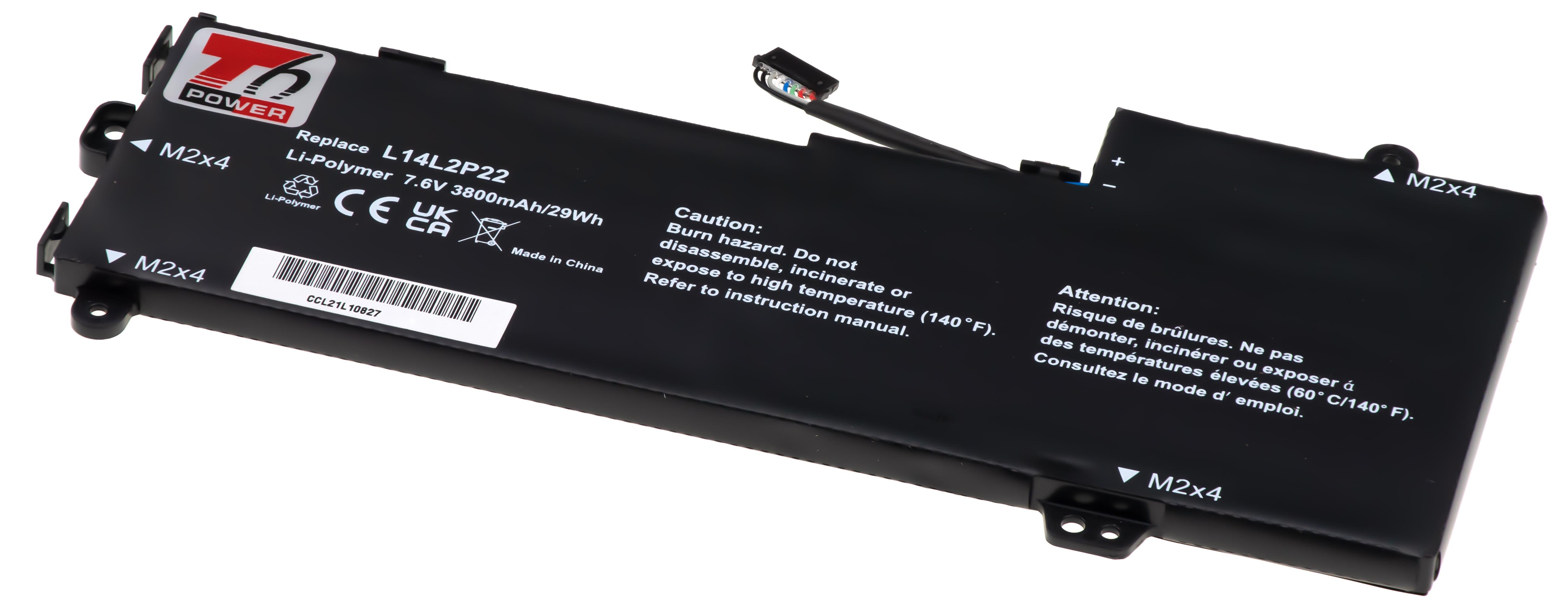 Baterie T6 Power Lenovo E31-70, E31-80, IdeaPad 510S-13IKB serie, 3800mAh, 29Wh, 2cell, Li-pol NBIB0123