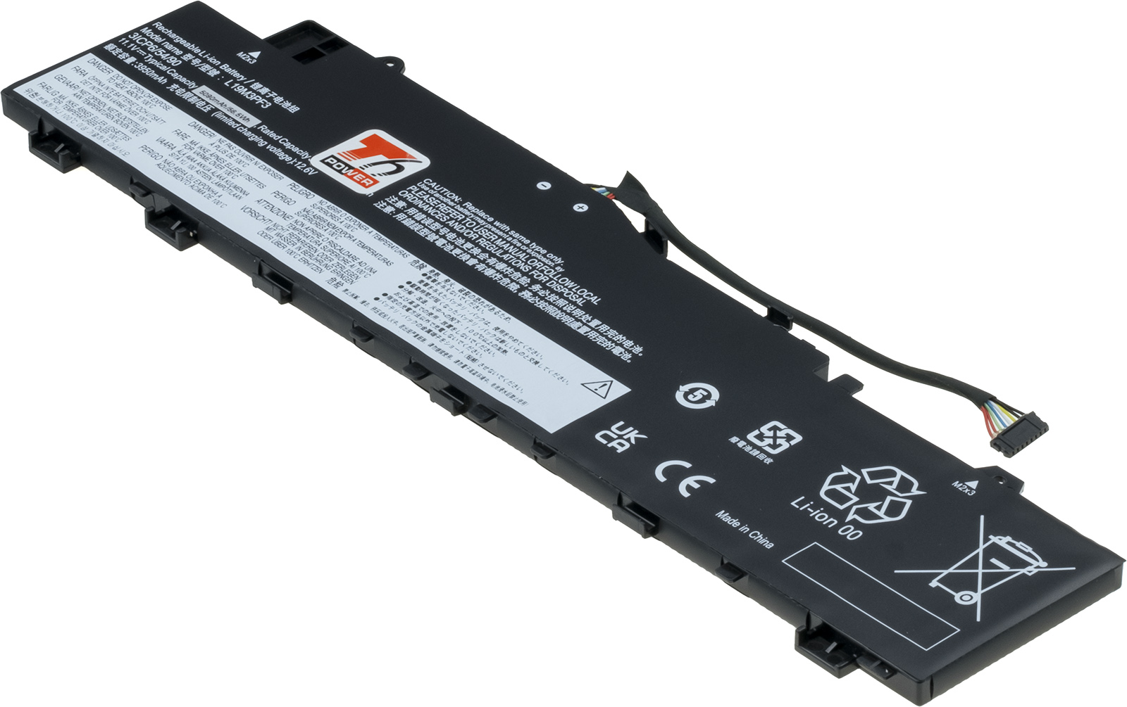Baterie T6 Power Lenovo IdeaPad 5-14ARE05, 5-14IIL05, 5-14ALC05, 5090mAh, 56,5Wh, 3cell, Li-poly NBIB0232