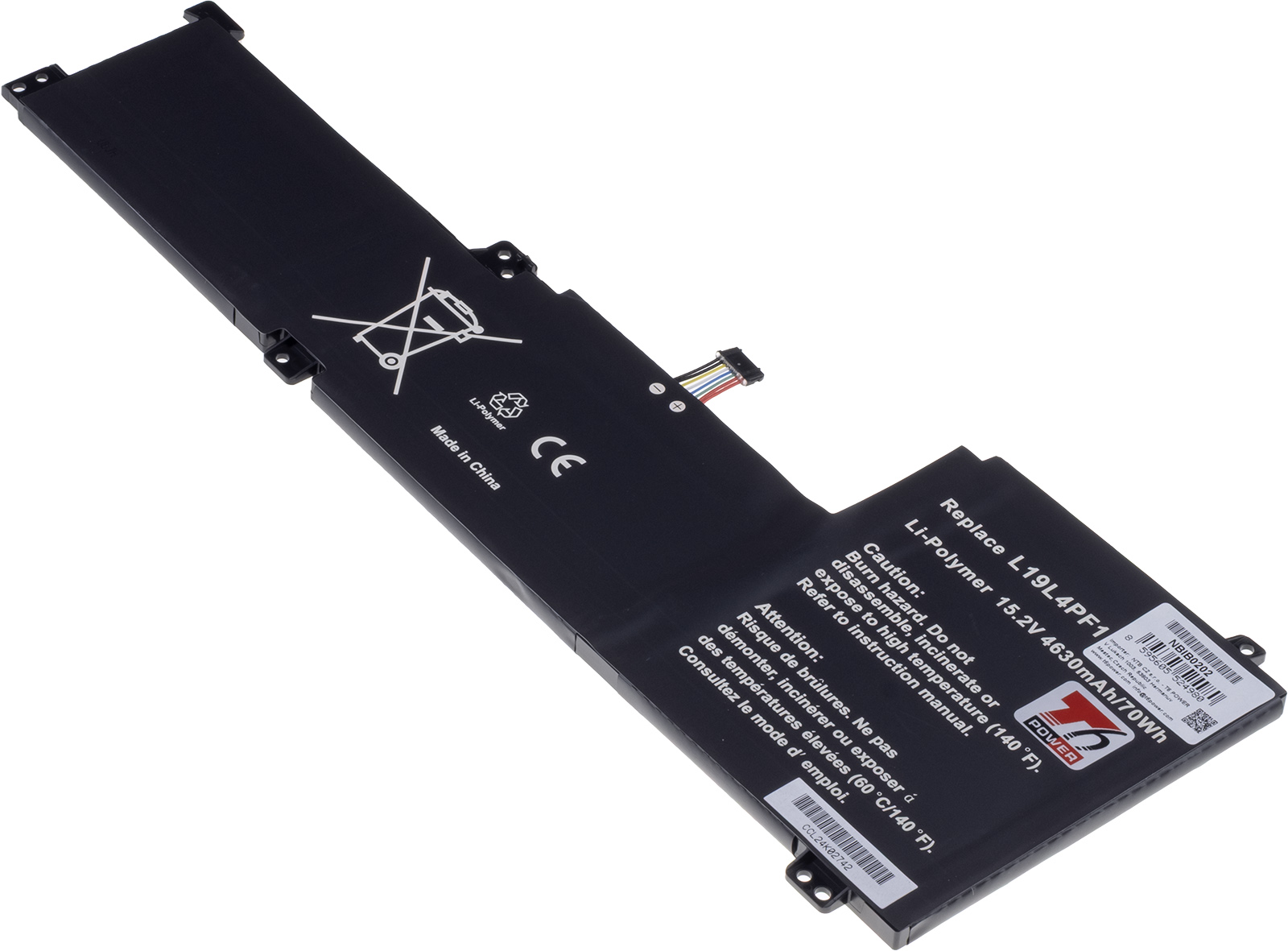 Baterie T6 Power Lenovo IdeaPad 5-15IIL05, 5-15ITL05, 5-15ARE05, 4630mAh, 70Wh, 4cell, Li-Pol NBIB0202