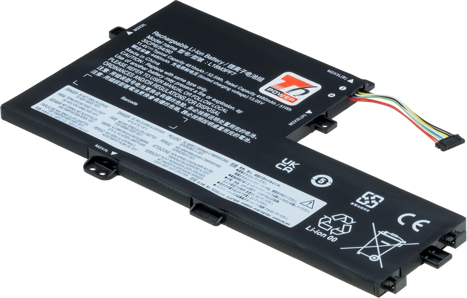 Baterie T6 Power Lenovo IdeaPad C340-15IWL, S340-14IML, S340-14IML, 4610mAh, 52,5Wh, 3cell, Li-poly NBIB0230