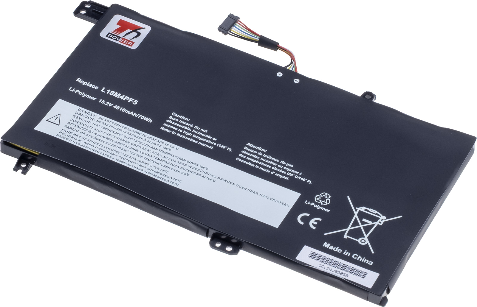 Baterie T6 Power Lenovo IdeaPad S540-15IML, S540-15IWL GTX 81SW, 4610mAh, 70Wh, 4cell, Li-Pol NBIB0243