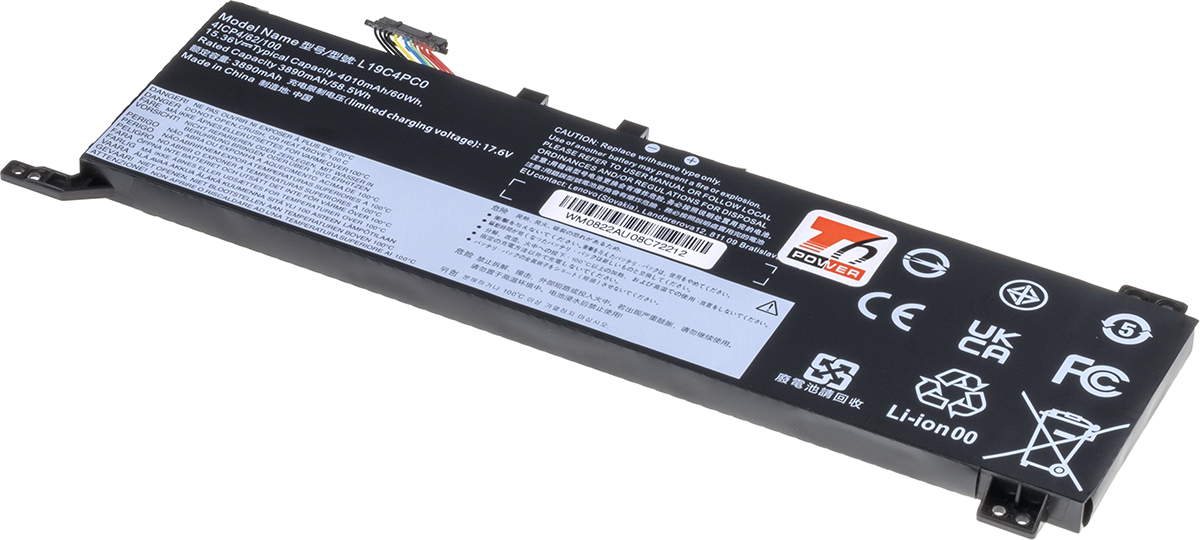 Baterie T6 Power Lenovo Legion 5-15ARH05, 5-15IMH05, 5P-15IMH05, 3900mAh, 60Wh, 4cell, Li-pol NBIB0205
