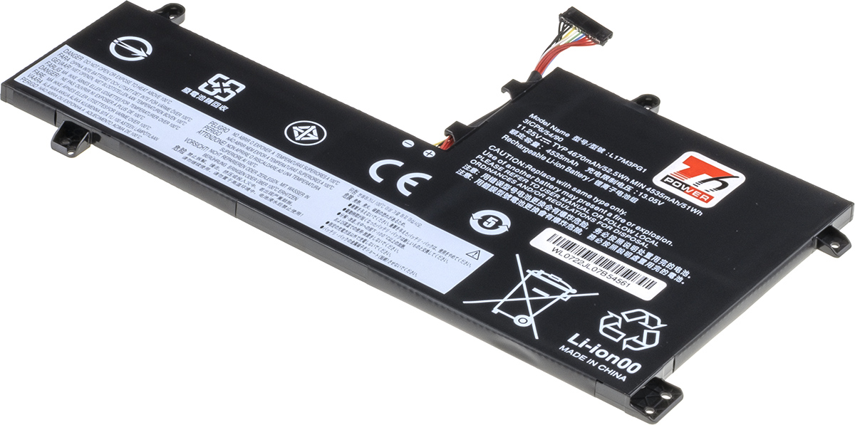 Baterie T6 Power Lenovo Legion Y530-15ICH, Y540-15IRH, Y7000, 4670mAh, 52Wh, 3cell, Li-pol NBIB0200