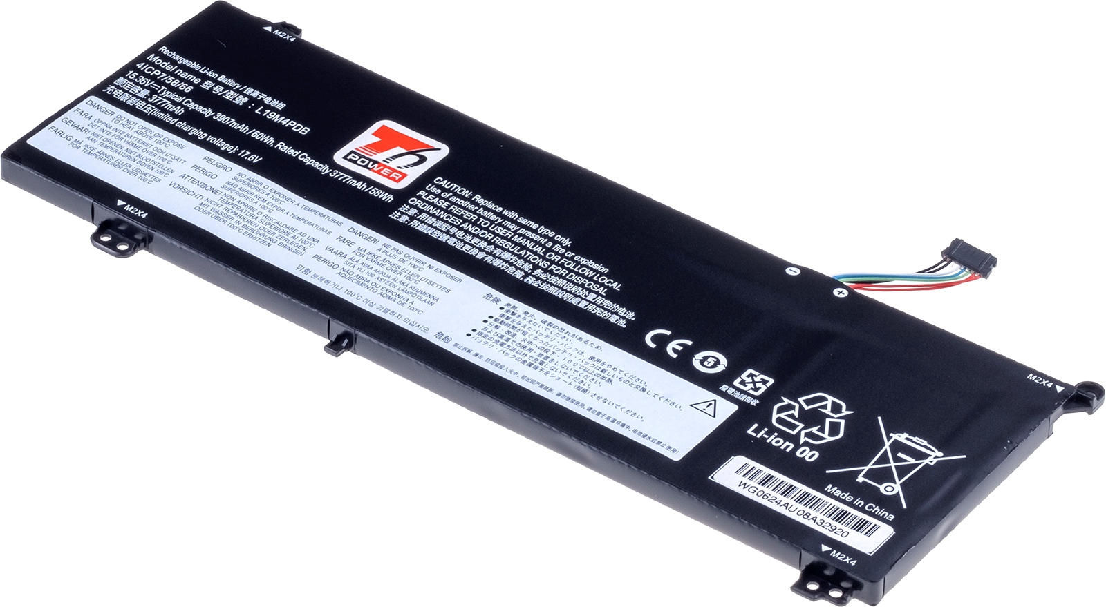 Baterie T6 Power Lenovo ThinkBook 15 G2 ARE, 15 G3 ACL, 14 G2 ITL, 3907mAh, 60Wh, 4cell, Li-Pol NBIB0239